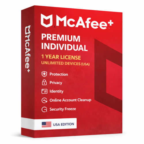McAfee+ Premium Individual - 1 Year License For Unlimited Devices - (USA)